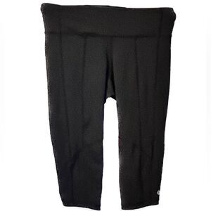 Lululemon Black Cropped Leggings Size 6 - Athletic Yoga Running Workout Pants
